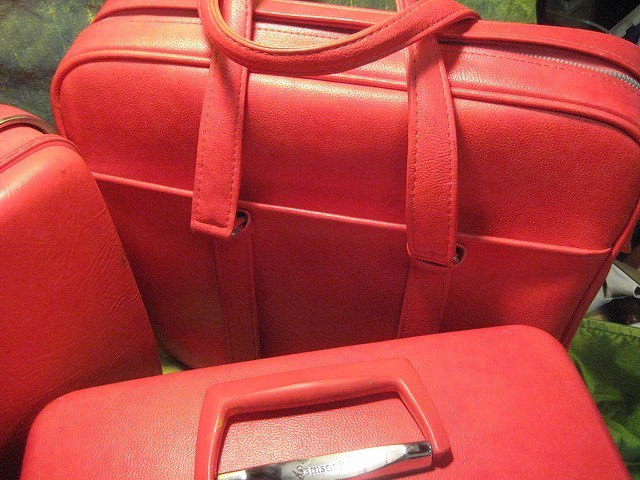 Комплект красного дорожного багажа