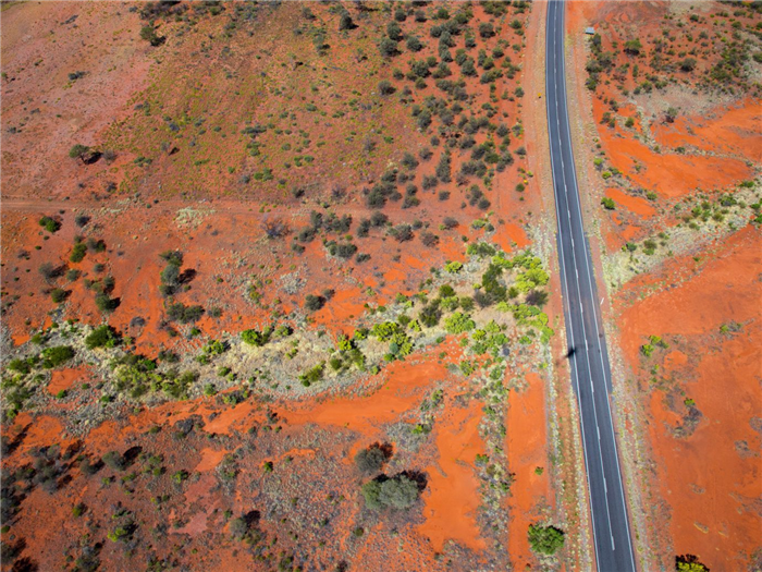 Вид с воздуха на австралийскую глубинку